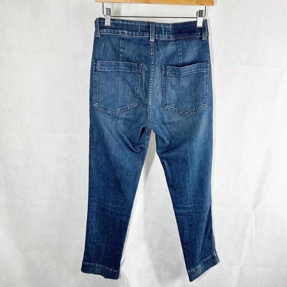 AMO Audrey with Snaps High Rise Denim Jeans in Shadow Play Size 26